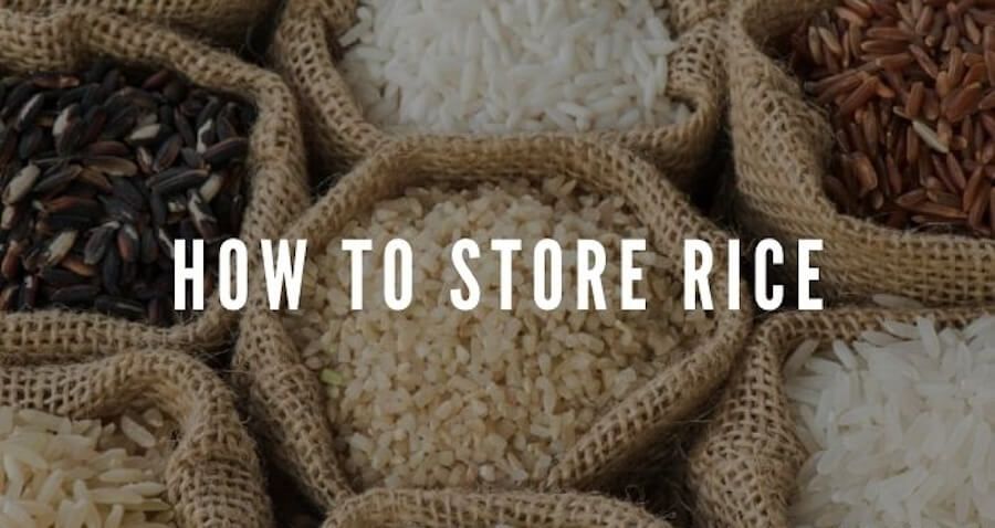 how to store rice